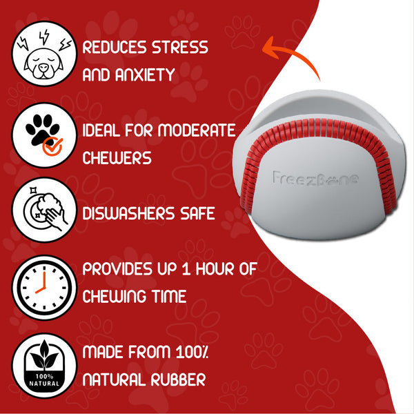 Freezbaseball- Durable Frozen Baseball Chew Toy for Dogs