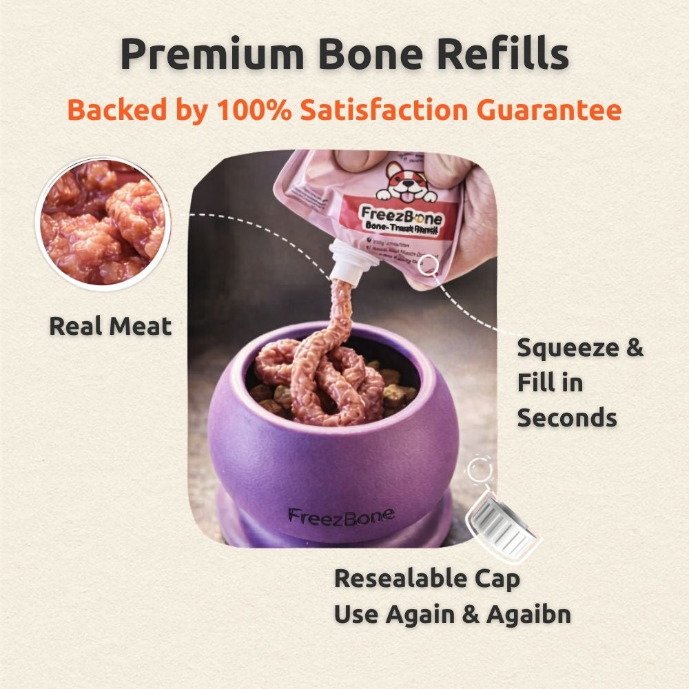 Bone Refills Dog Meat 90 Grams (4 Pack)®