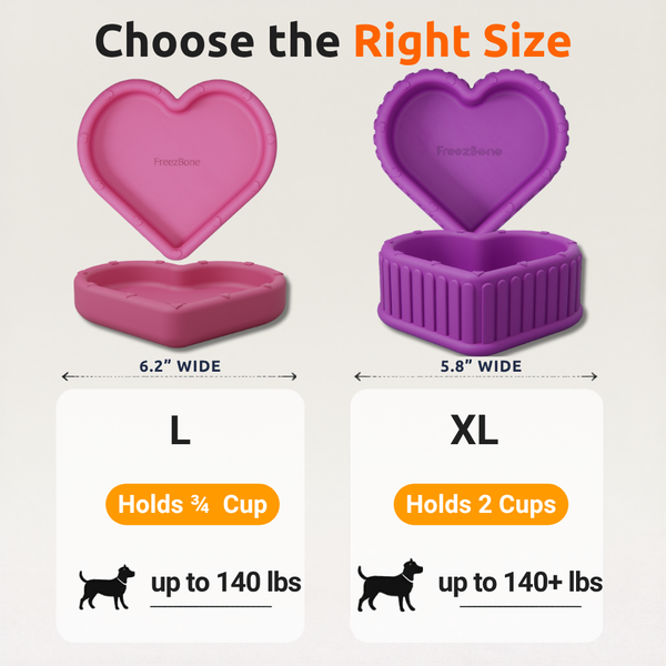 FreezHeart - Durable Heart Enrichment Chew