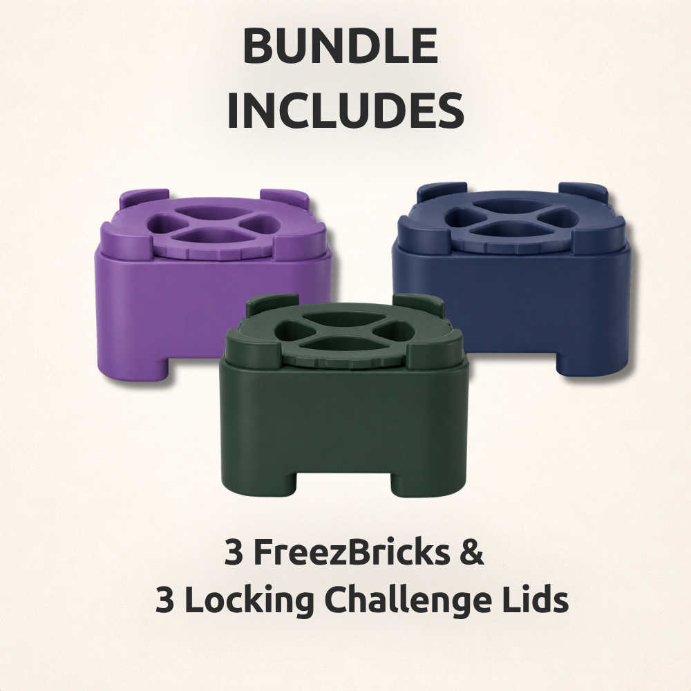 FreezBrick Tower Bundle - Stack, lock, freeze, and save with the ultimate FreezBrick bundle